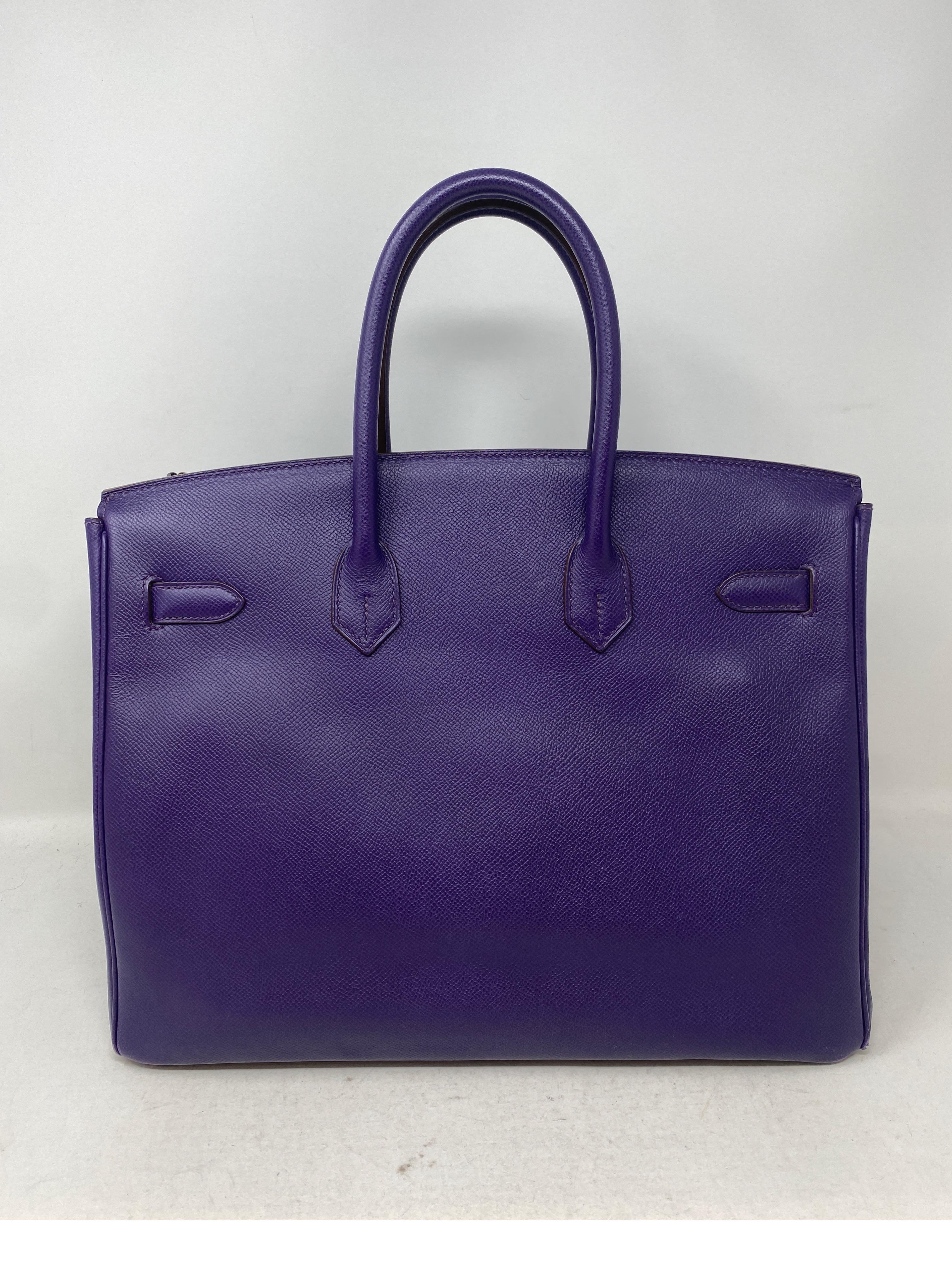 Women's or Men's Hermes Purple Birkin 35 Bag 