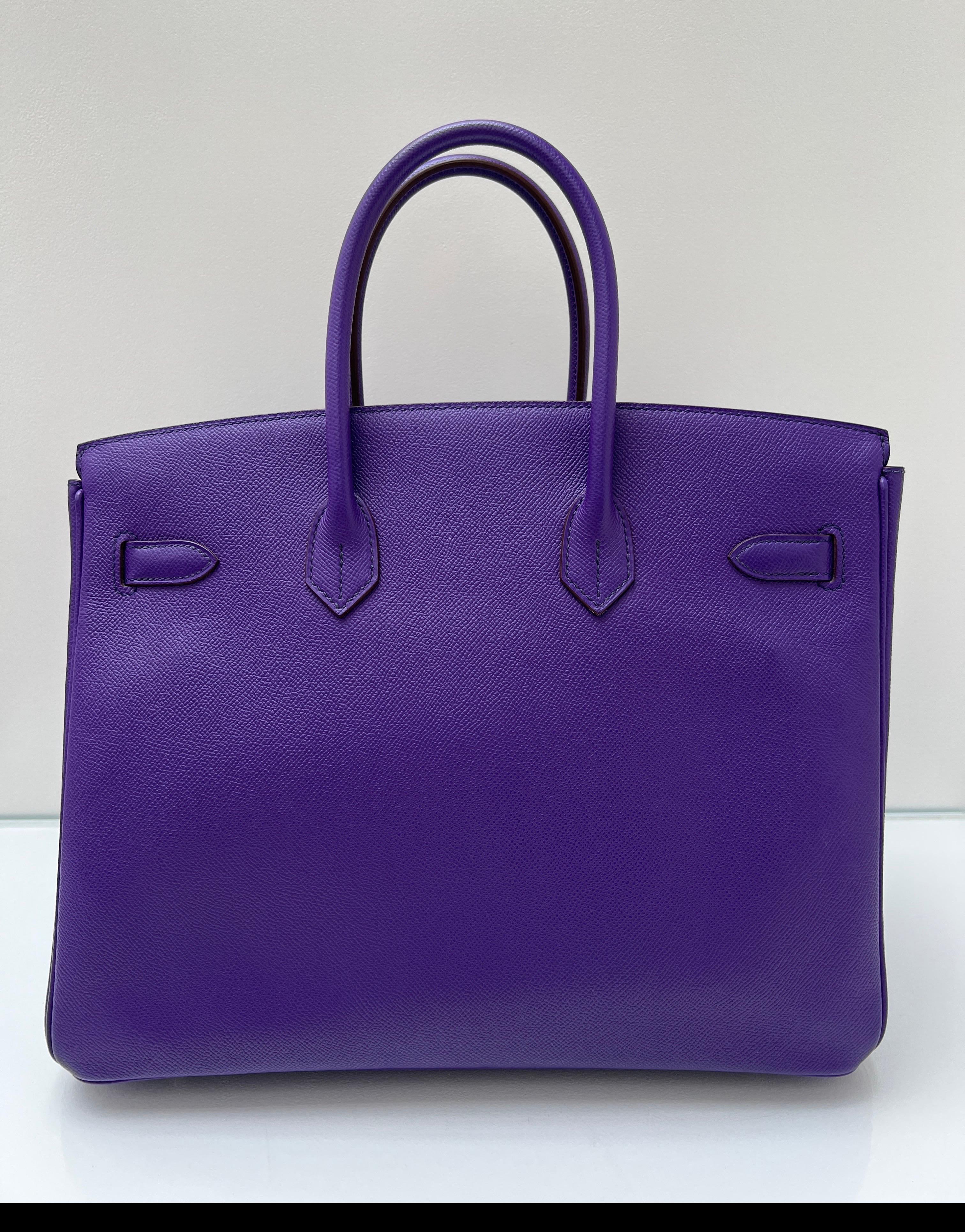 Hermes Lila Birkin 35 Tasche im Angebot 2