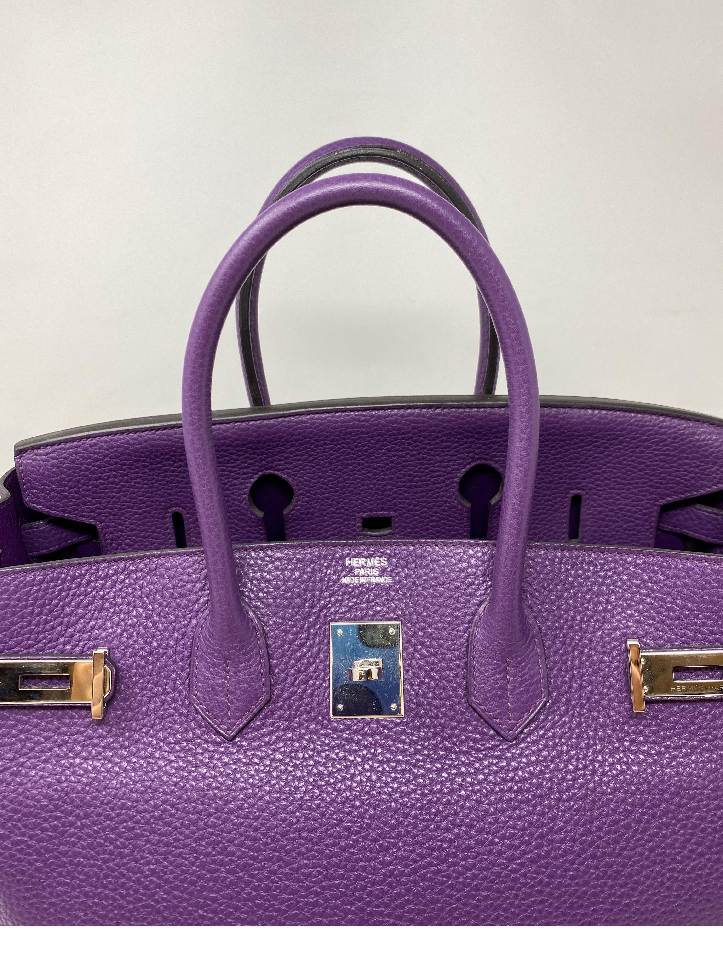 Hermes Purple Birkin 35 Bag 1