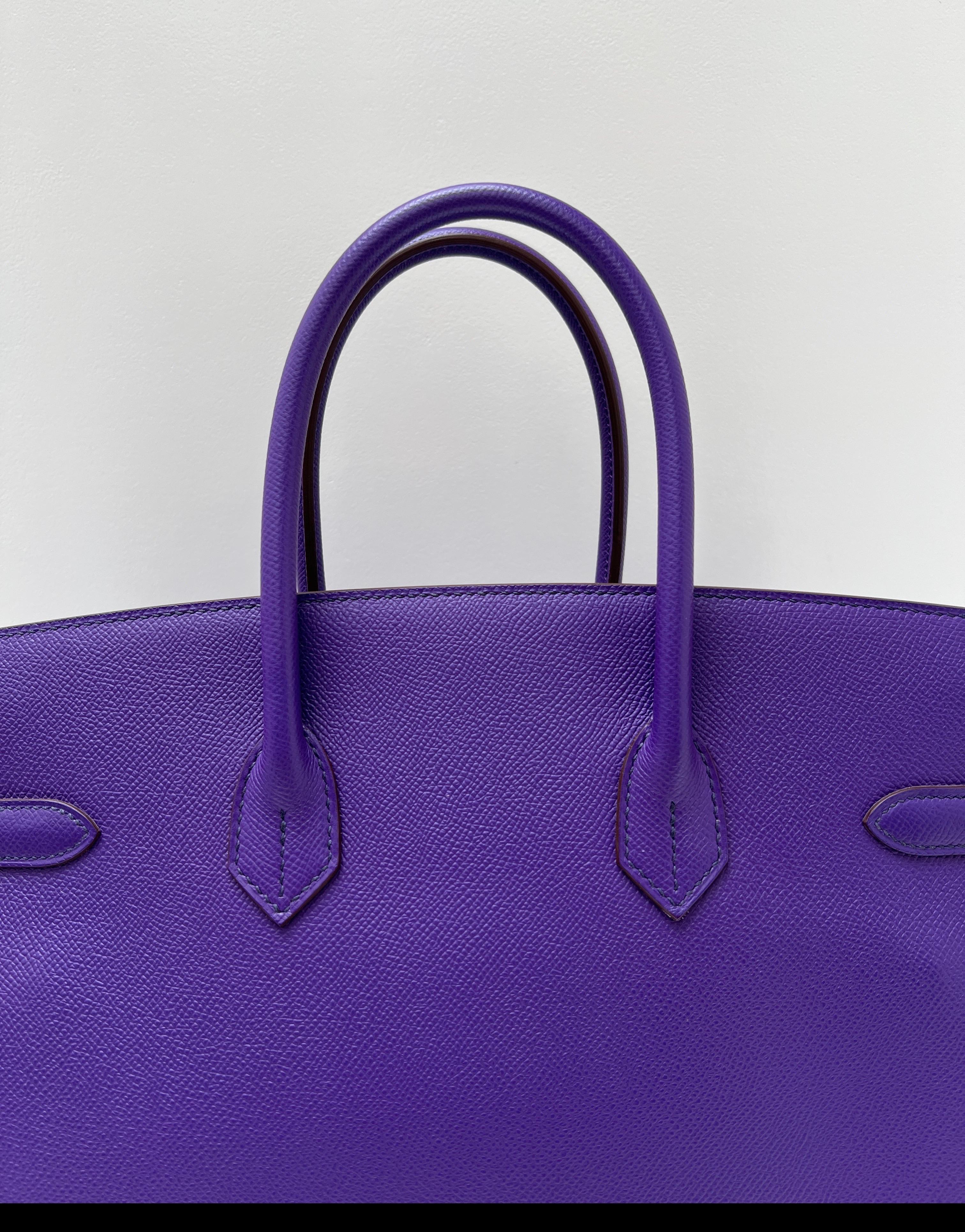Hermes Lila Birkin 35 Tasche im Angebot 3