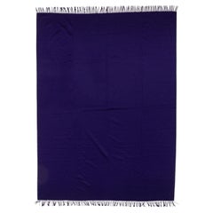 Hermès Purple Cashmere Fringe Blanket