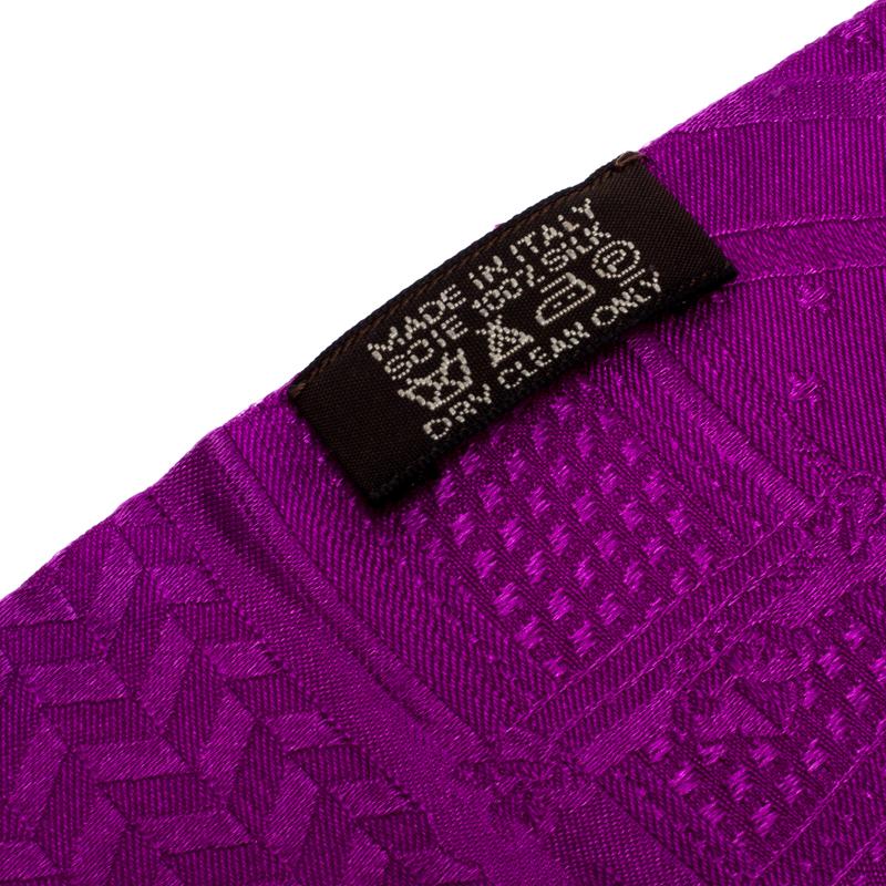 Hermès Purple Cavalcadour Motif Silk Jacquard Maxi Twilly Scarf 1