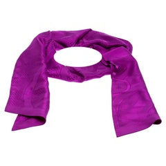 Hermès Purple Cavalcadour Motif Silk Jacquard Maxi Twilly Scarf