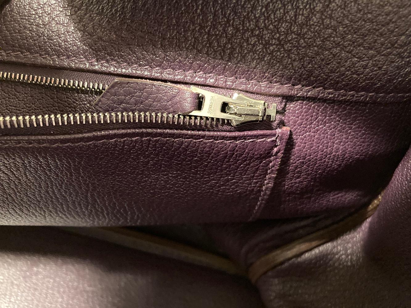 Hermes Raisin Purple Clemence Birkin 40 PDH 2