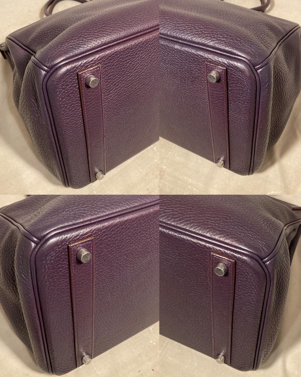 Hermes Raisin Purple Clemence Birkin 40 PDH 4