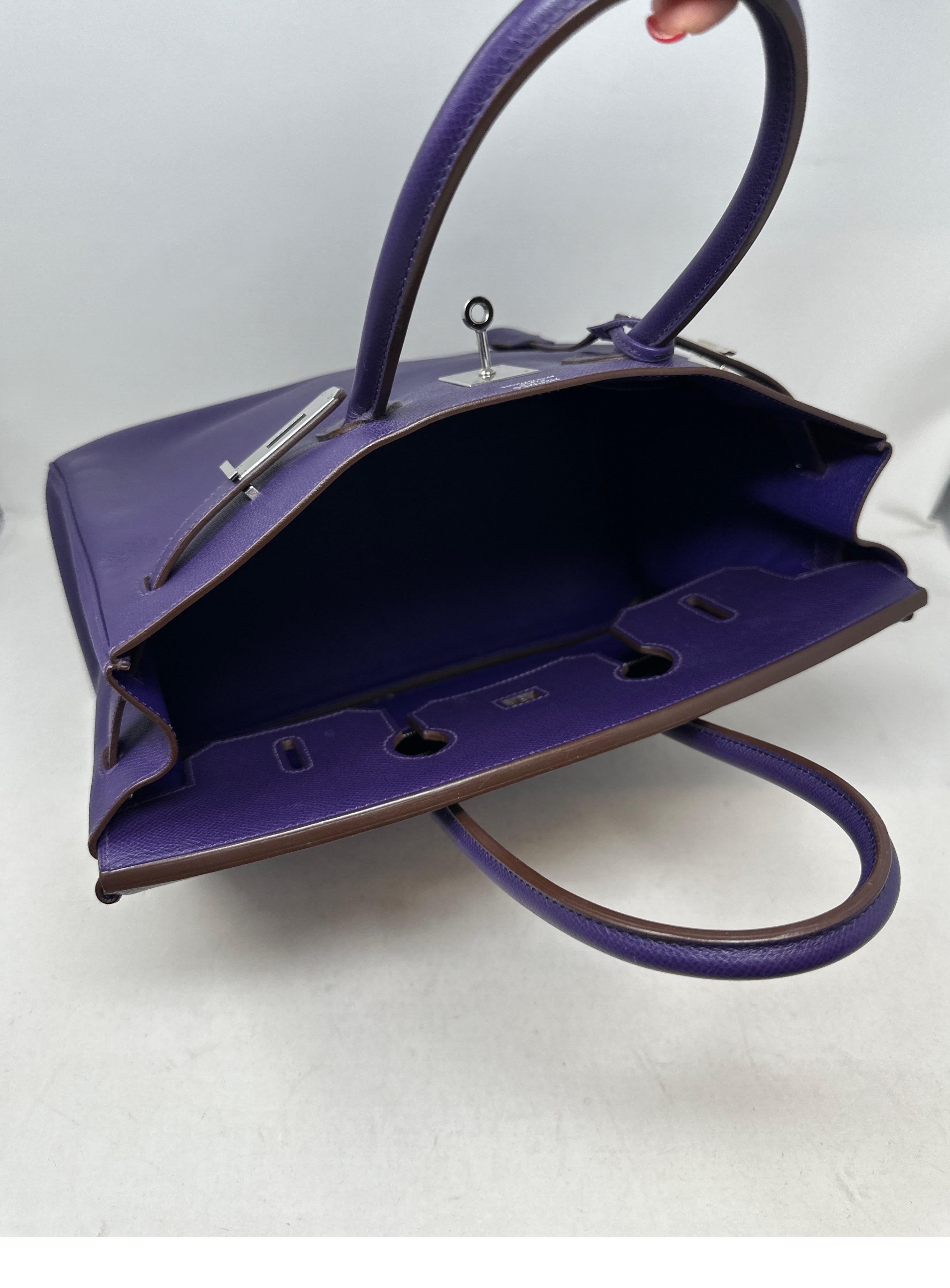 Hermes Purple Crocus Birkin 35 Bag  For Sale 7