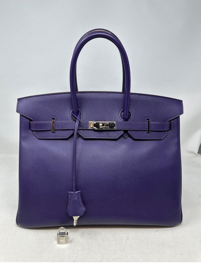 Hermes Purple Crocus Birkin 35 Bag