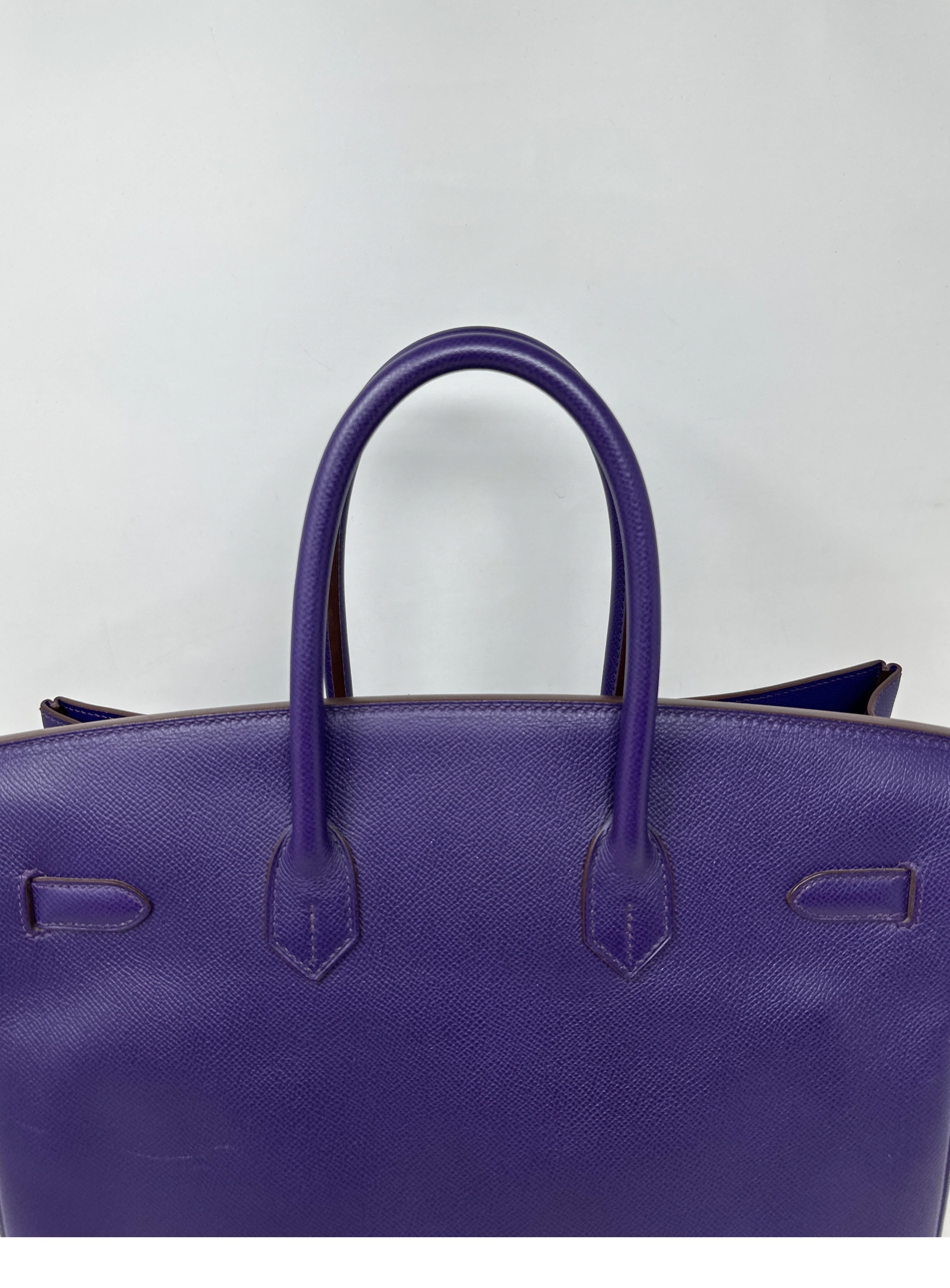 Hermes Purple Crocus Birkin 35 Bag  For Sale 2