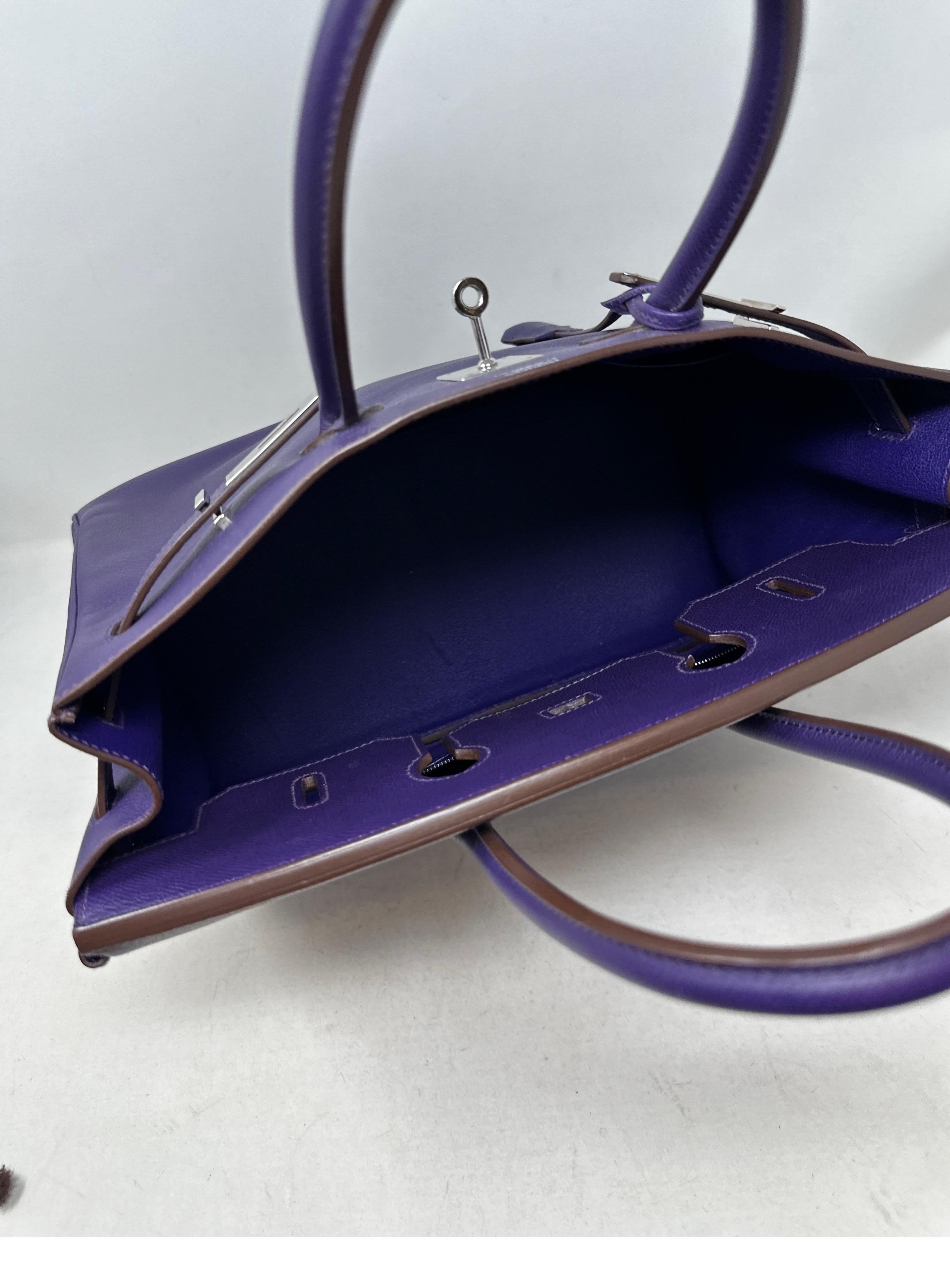 Hermes Purple Crocus Birkin 35 Bag  For Sale 4