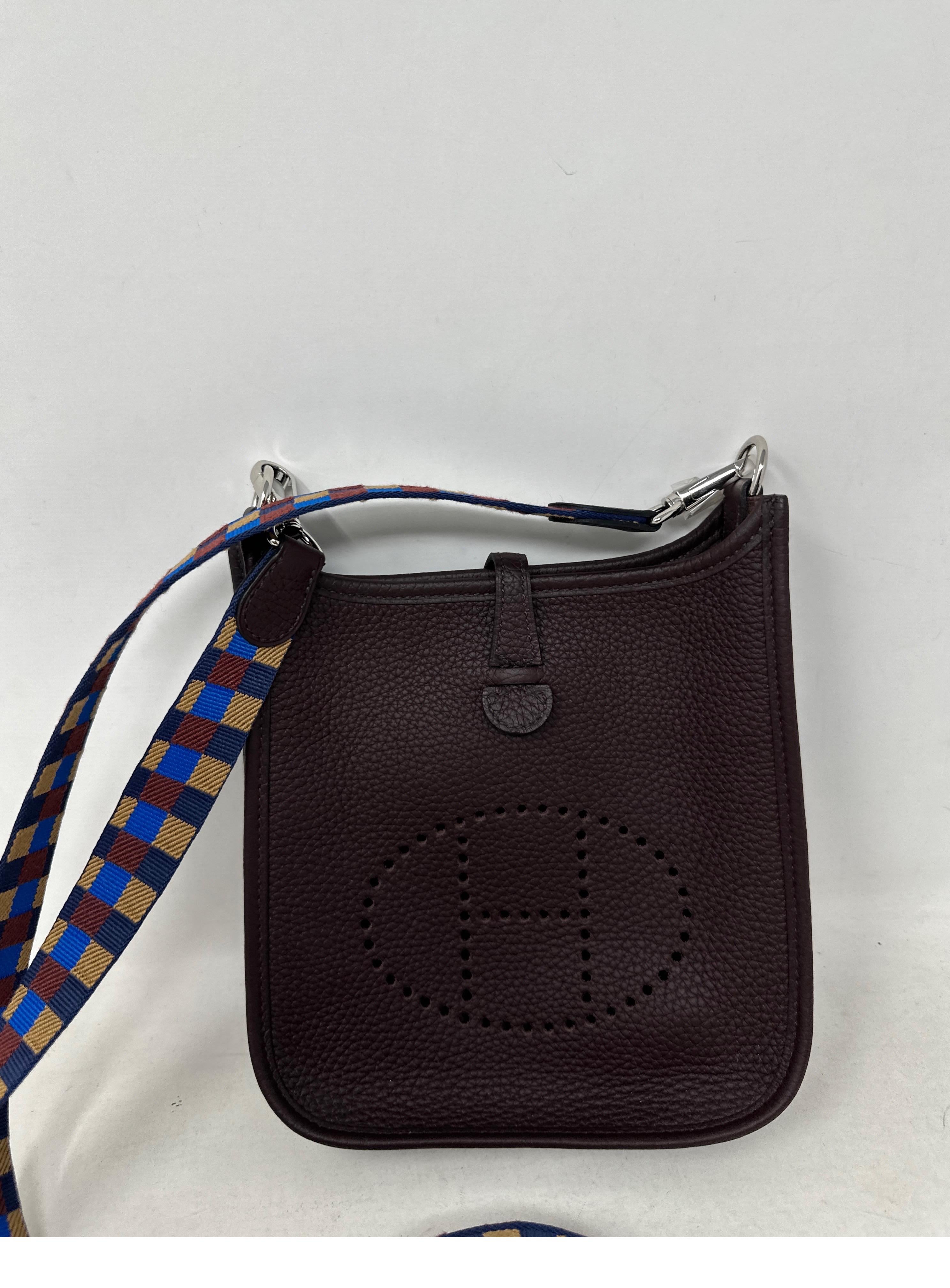 Hermes Purple Evelyne TPM Bag  In New Condition In Athens, GA