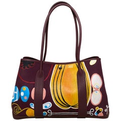 Hermes Purple Garden Party 40 Hand Painted