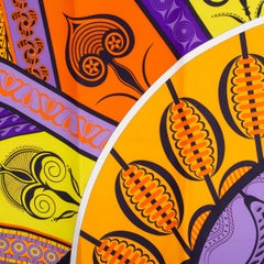 Hermes purple GEOMETRIE CRETOISE 90 silk twill Scarf