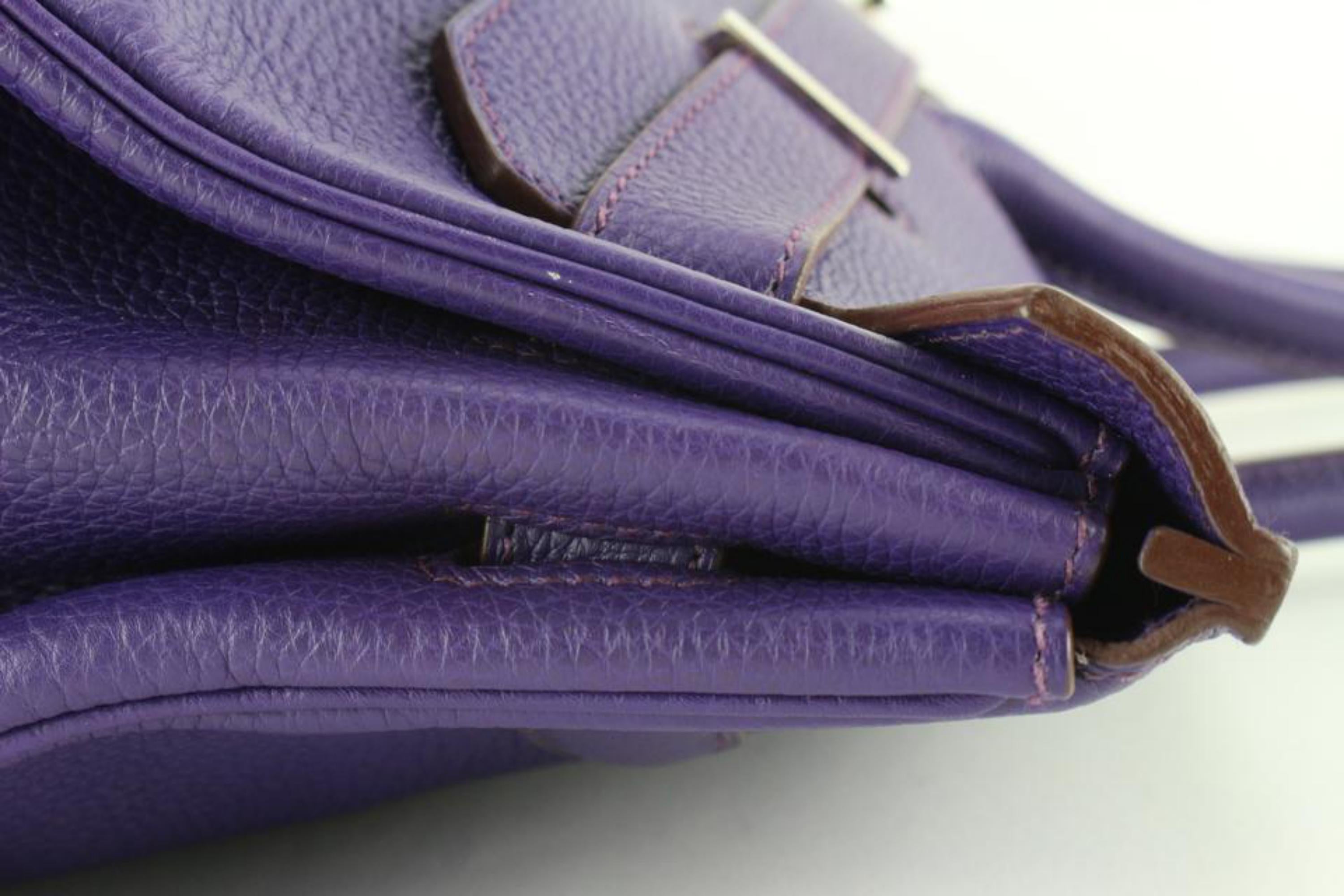 Hermès Purple Iris Togo Leather Birkin 42 JPG 5H1028 In Good Condition In Dix hills, NY