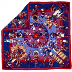 Hermes Purple Kachinas Cashmere Shawl