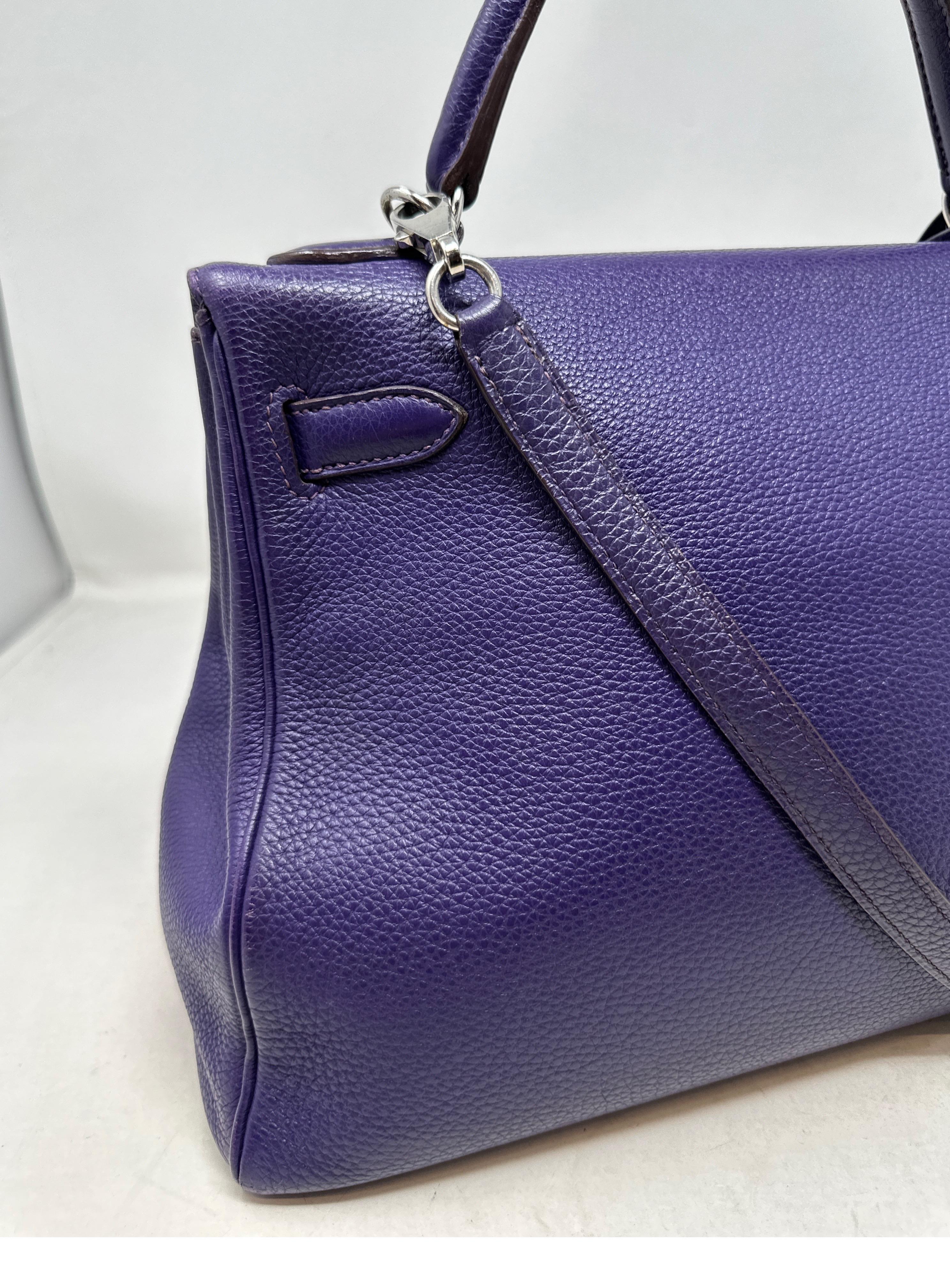 Hermes Purple Kelly 32 Bag For Sale 6