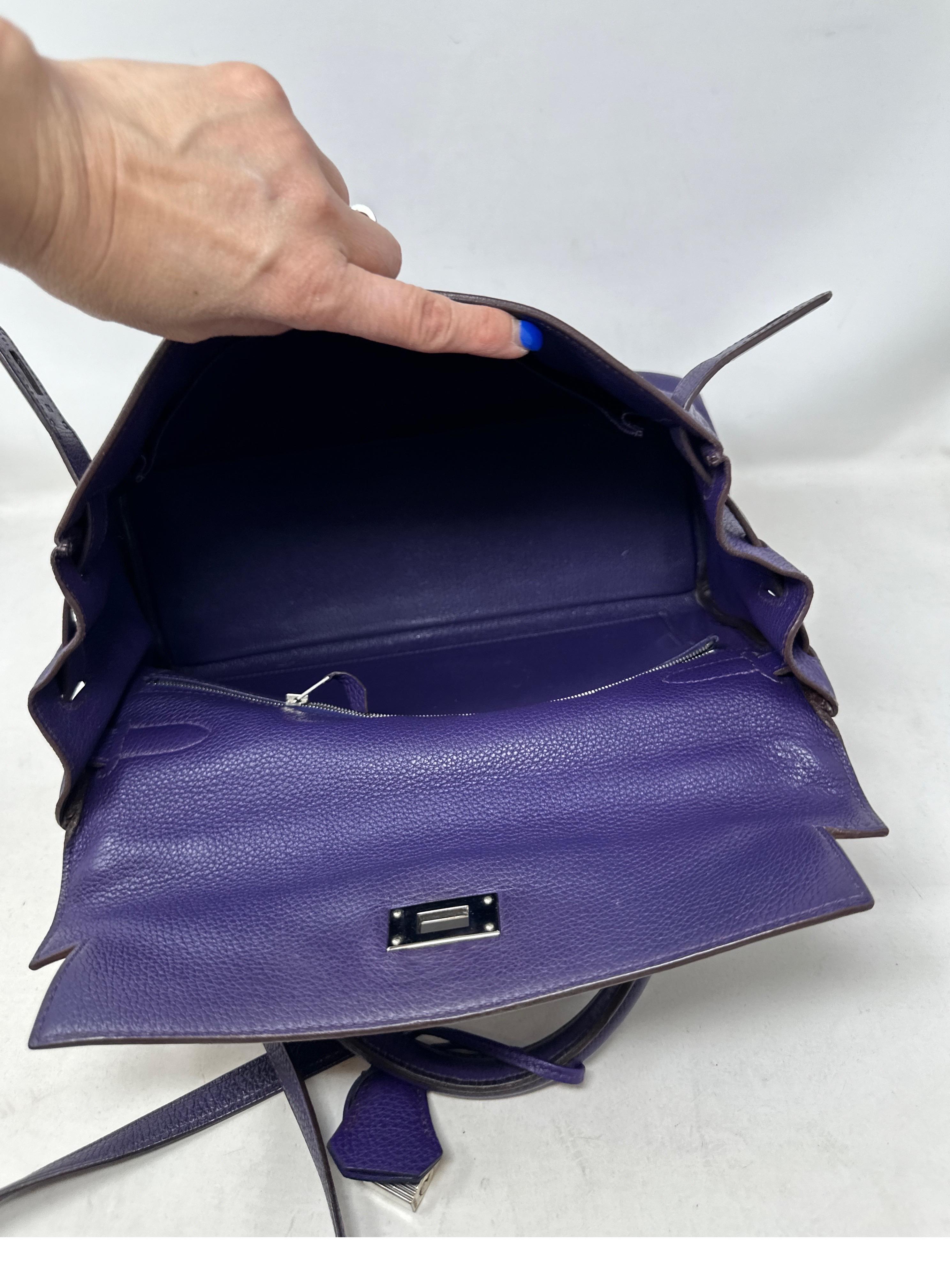 Hermes Purple Kelly 32 Bag For Sale 10