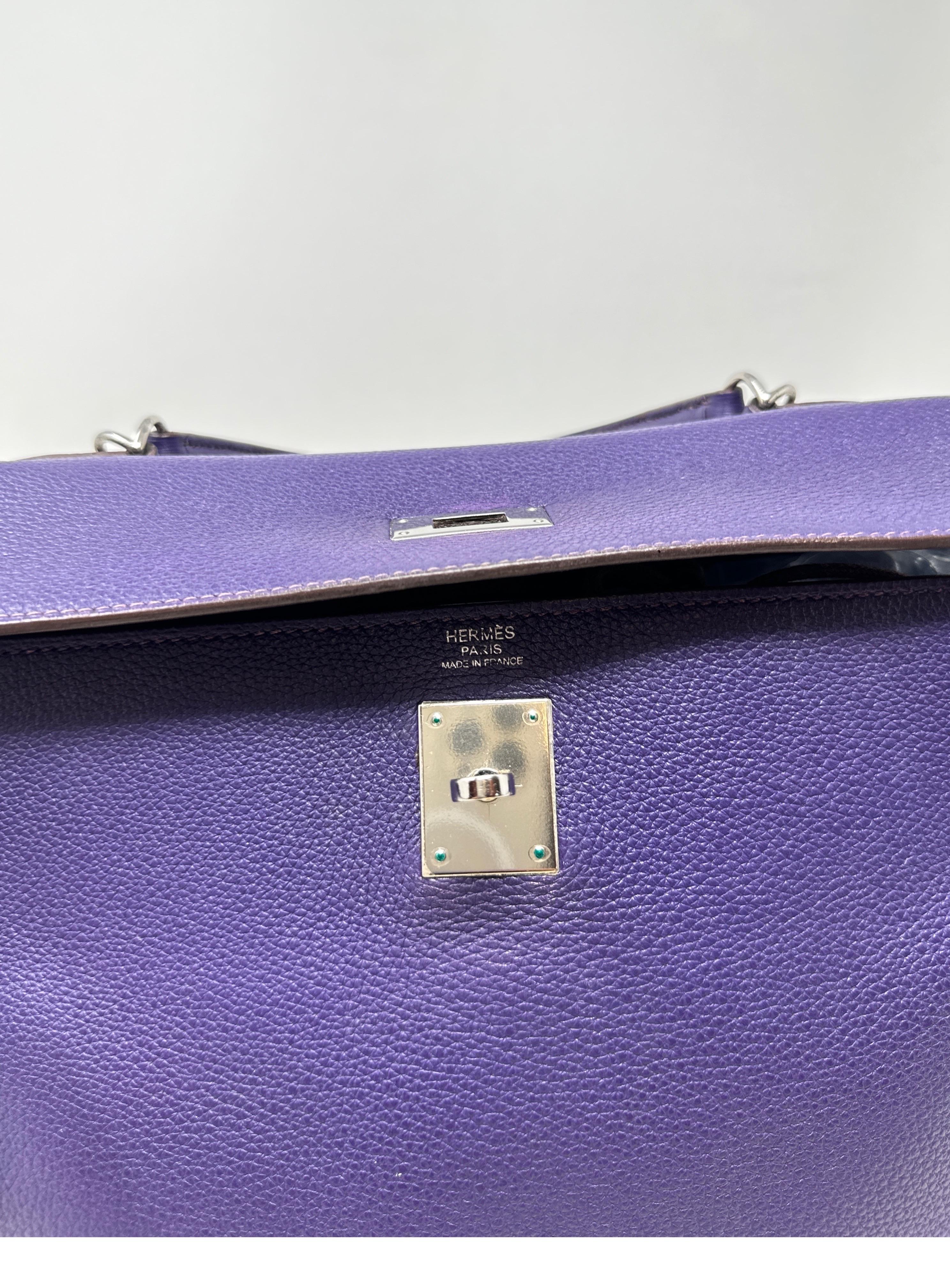 Hermes Purple Kelly 32 Bag For Sale 12