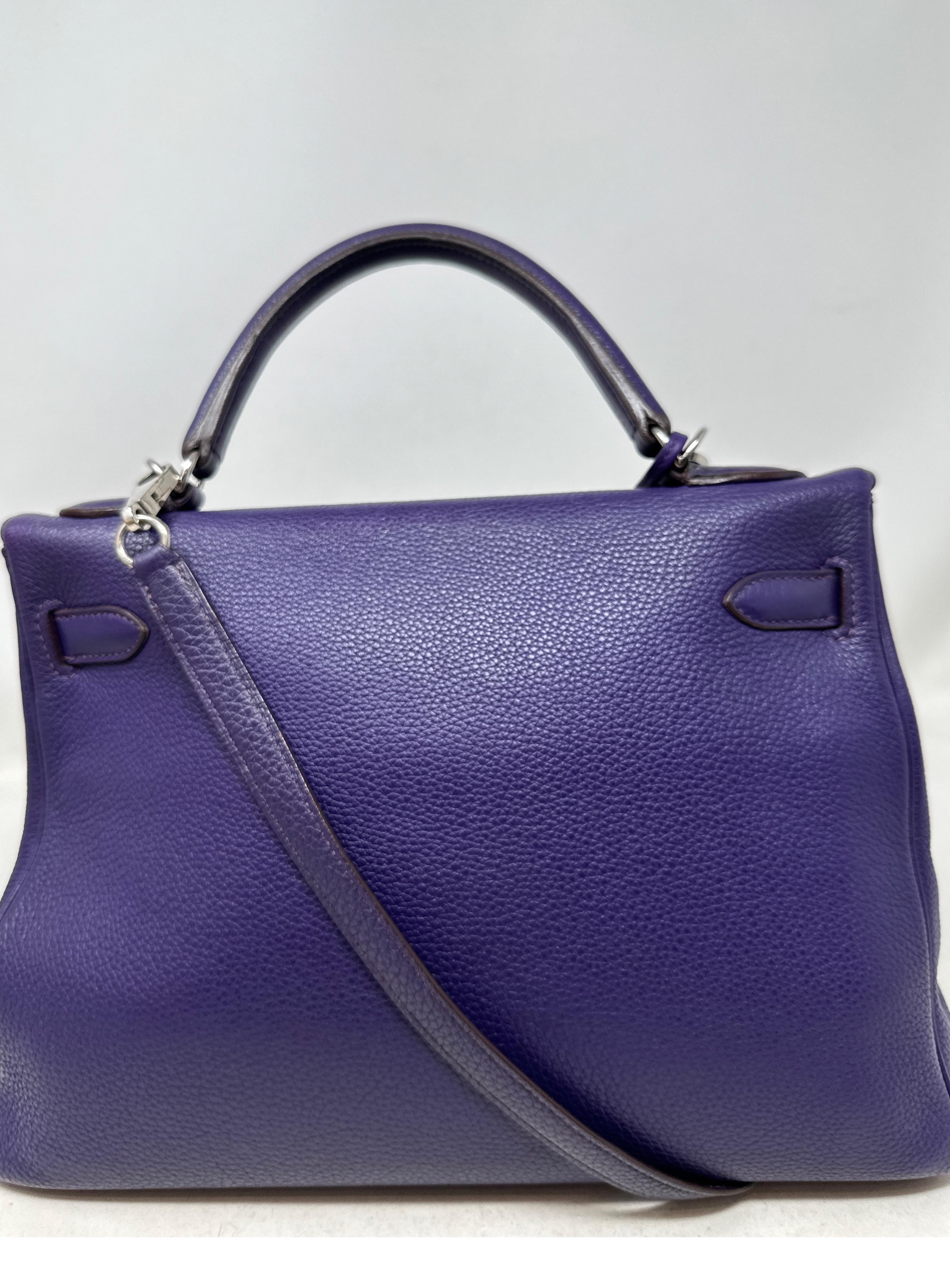Hermes Purple Kelly 32 Bag For Sale 3