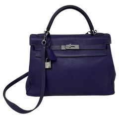 Borsa Kelly 32 viola di Hermes