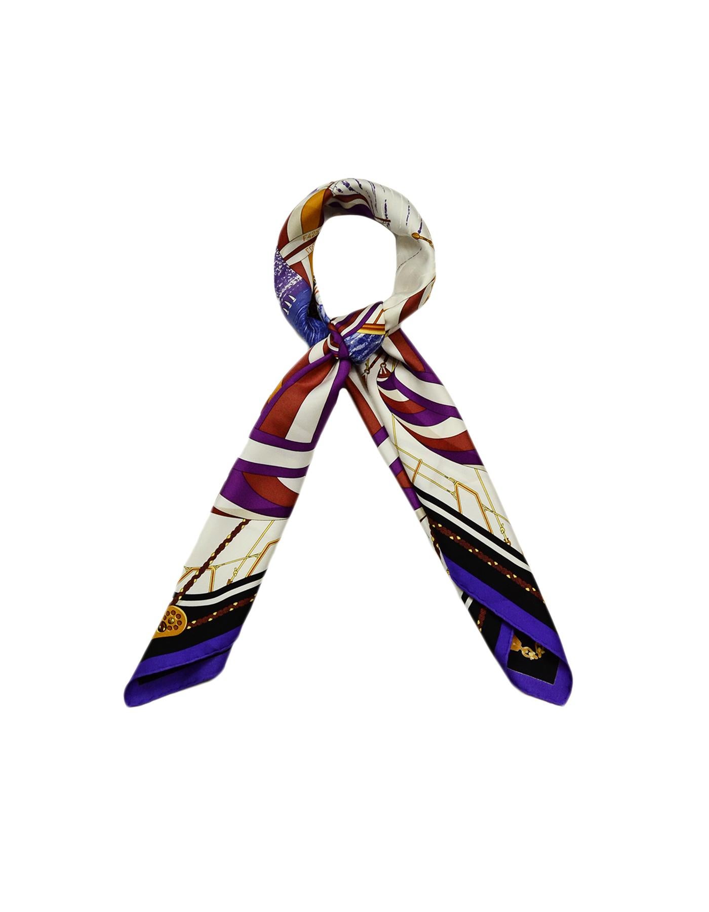 purple hermes scarf