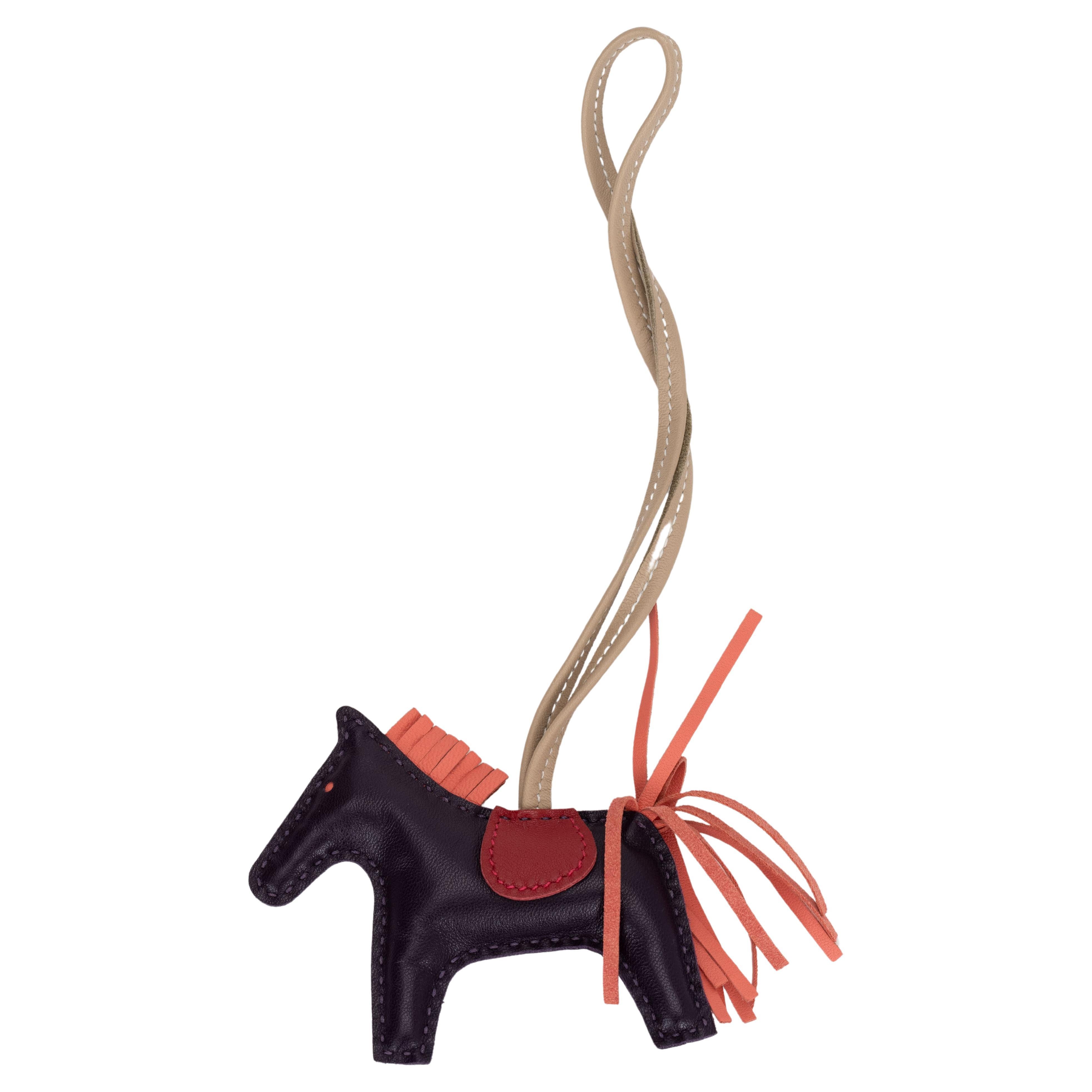 Hermes Purple Rodeo Bag Charm PM For Sale