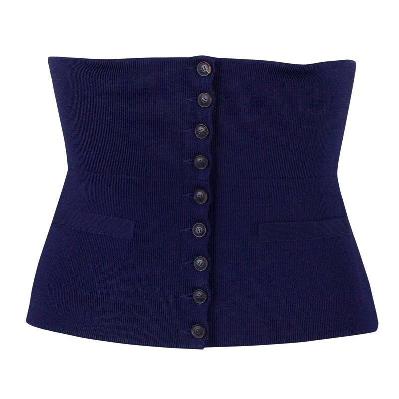 Hermes Purple Silk and Polyamide Wide Corset Belt Size EU 40