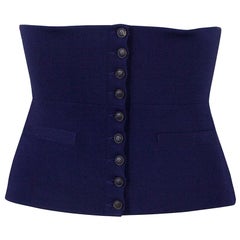 Hermes Purple Silk and Polyamide Wide Corset Belt Size EU 40