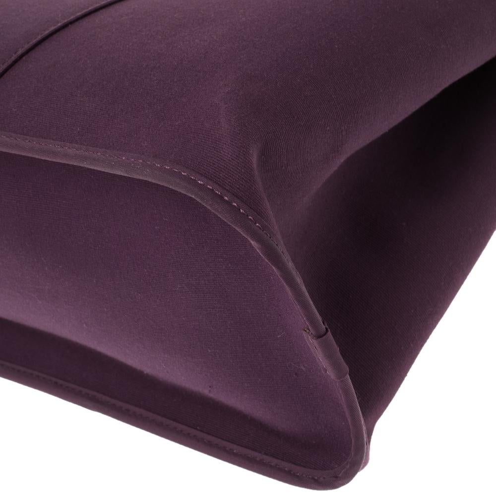 Hermes Purple Toile Canvas Cabag Elan Tote 1