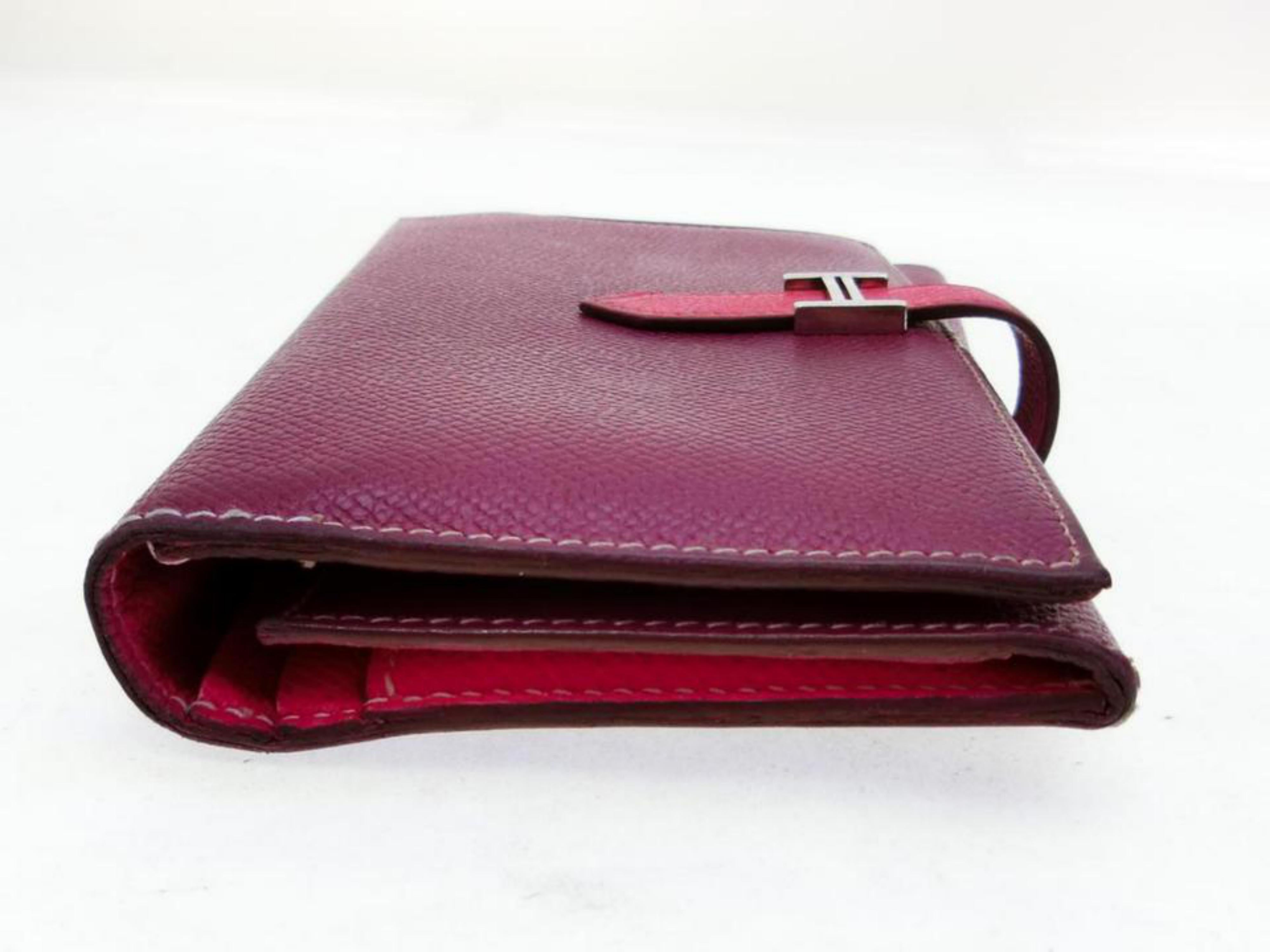 Hermès Purple X Pink Bicolor Bearn Bifold 226846 Wallet 3