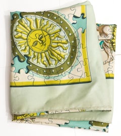 Hermes Puzzle by Joachim Metz Silk Scarf