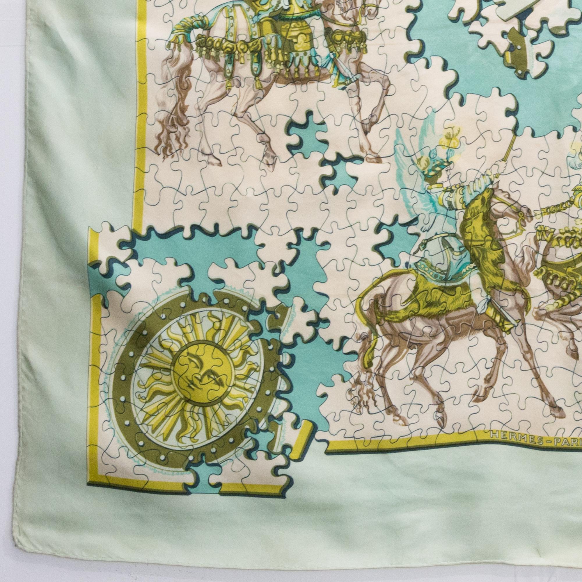 Women's or Men's Hermes Puzzle by Joachim Metz Silk Scarf