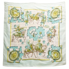 Hermes Puzzle by Joachim Metz Silk Scarf