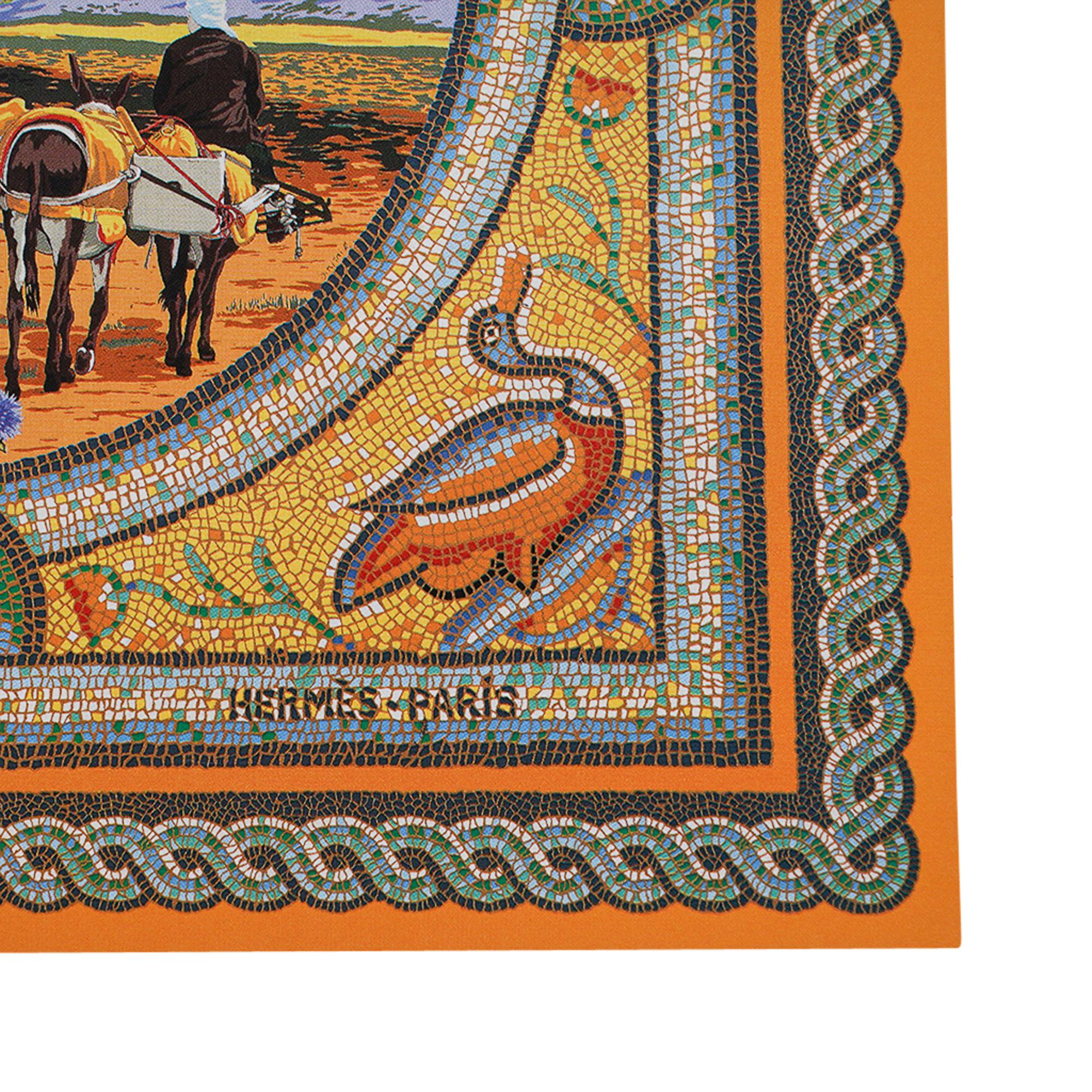 Hermes Puzzle Sous Le Cedre Mosaic Jaune / Multicolor New w/Box 1