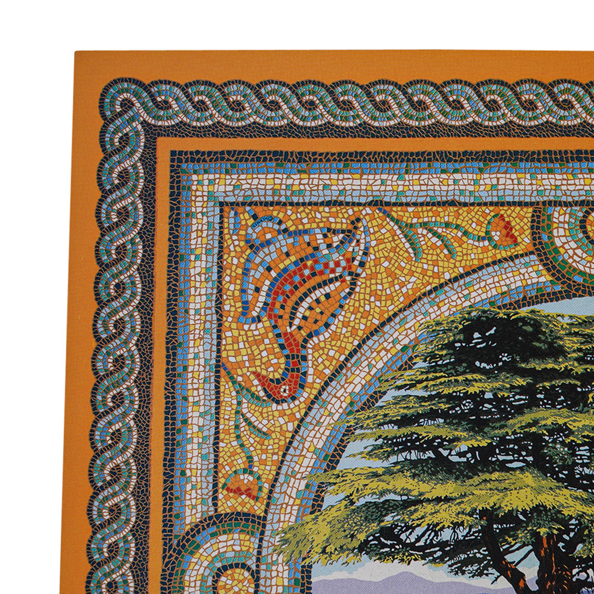 Hermes Puzzle Sous Le Cedre Mosaic Jaune / Multicolor New w/Box 3