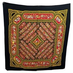 HERMES "Qalamdan" Cashmere and Silk Scarf/Shawl 35'X34"