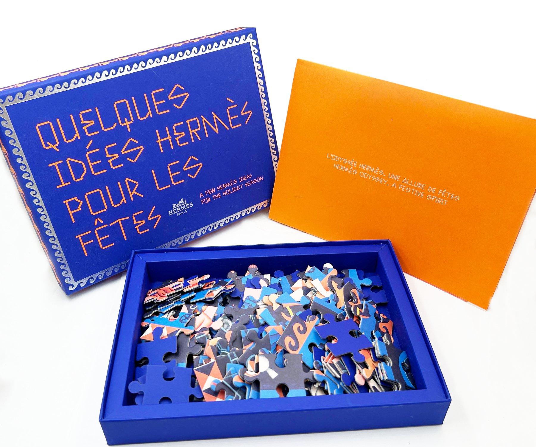 Hermès Quelques Idees Hermes Pour Les Fetes Puzzle 140 Pieces In Excellent Condition For Sale In Pasadena, CA