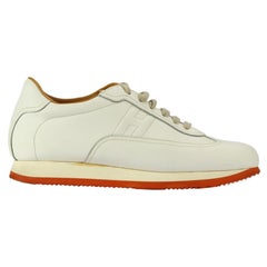 Hermès Quicker Textured Leather Sneakers Eu 41 Uk 8 Us 11