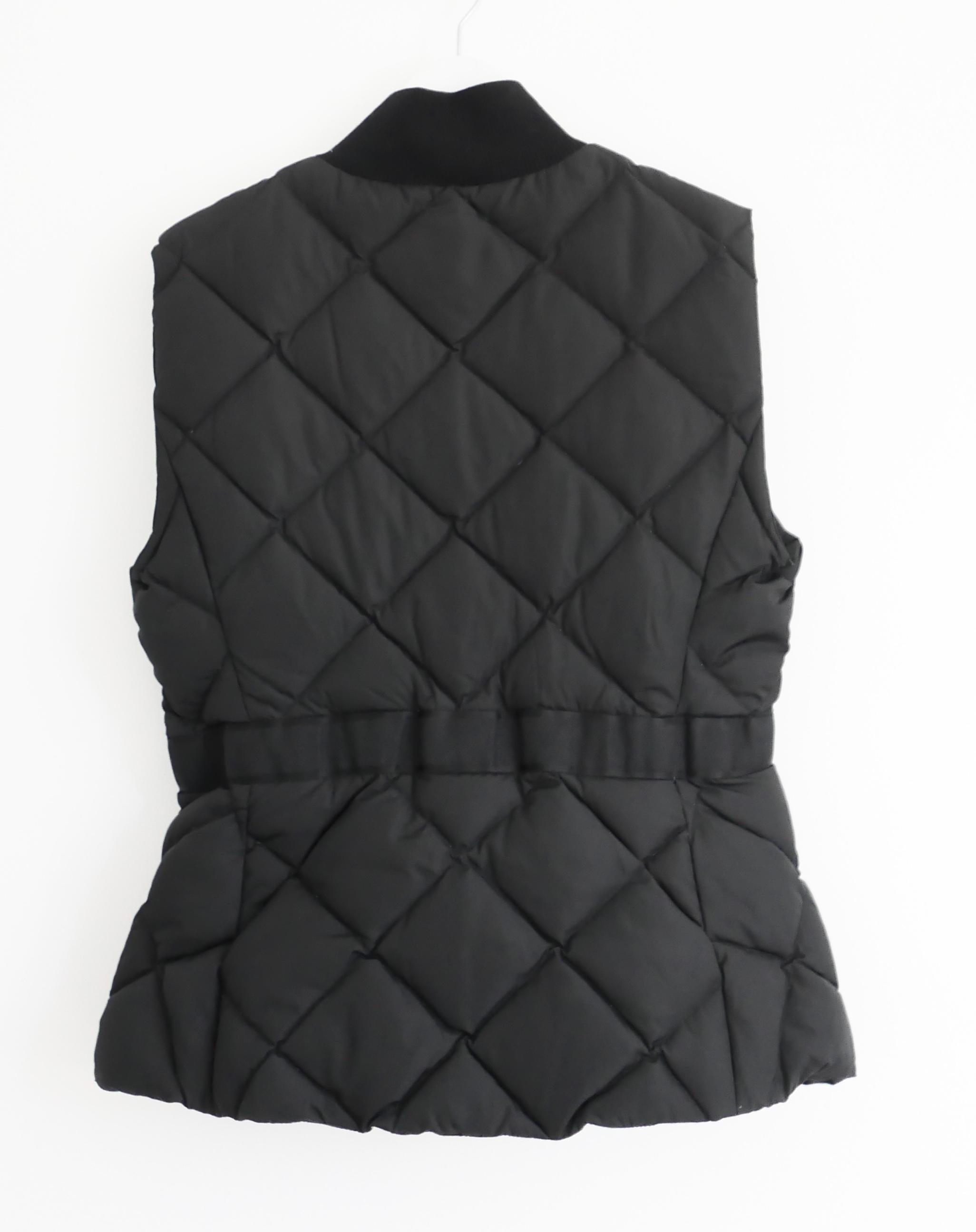 Hermes gesteppte Pufferweste (Schwarz) im Angebot