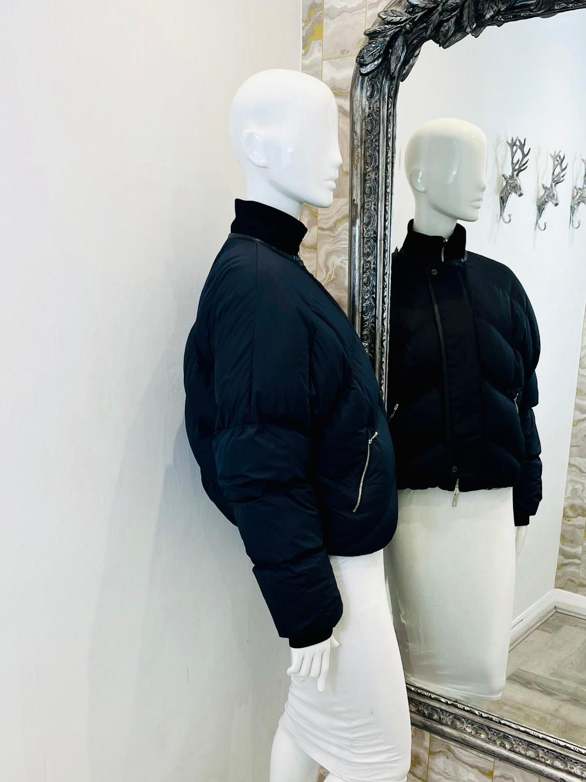 Hermes Quilted Reversible Bomber Jacket In Excellent Condition In London, GB