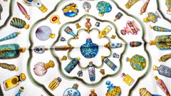 Hermes "Qu'importe le Flacon" Perfume Print Silk Scarf circa 1980s