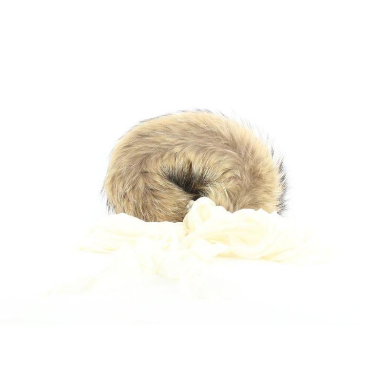 Hermès Raccoon Fur Tie Tippet Scarf Wrap 370her226 For Sale 5