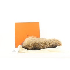 Hermès Raccoon Fur Tie Tippet Scarf Wrap 370her226