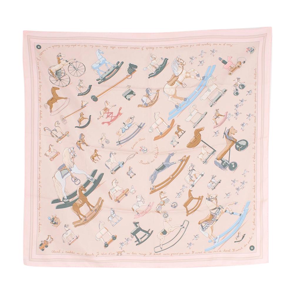 Hermes Raconte-Moi Le Cheval by Dimitri R Silk Scarf  one size