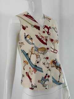 Hermes "Raconte-moi le Cheval" Schaukelpferd Seidenköper Damenweste