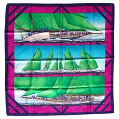 Hermes Rafales Sailing Silk Scarf by Yannick Manier