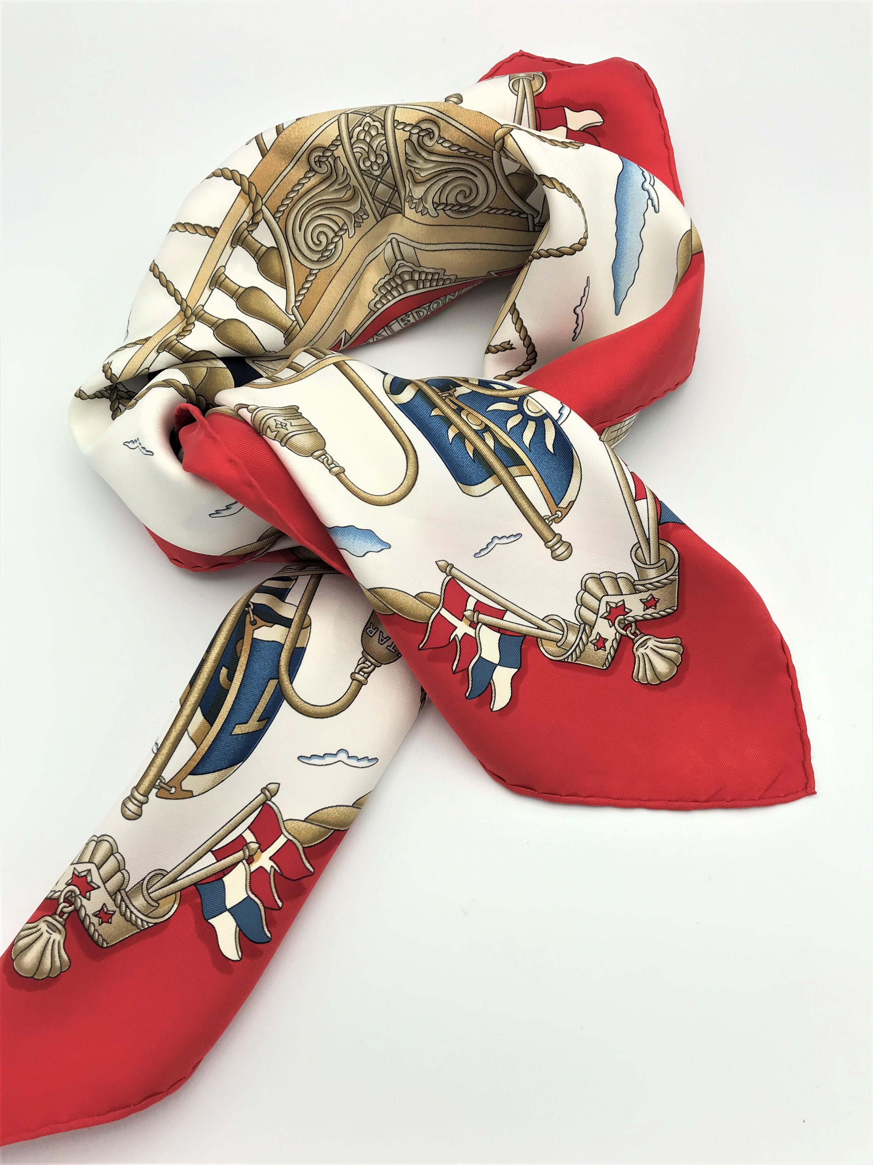 hermes nautical scarf