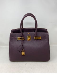 Hermes Raisin Birkin 30 Bag