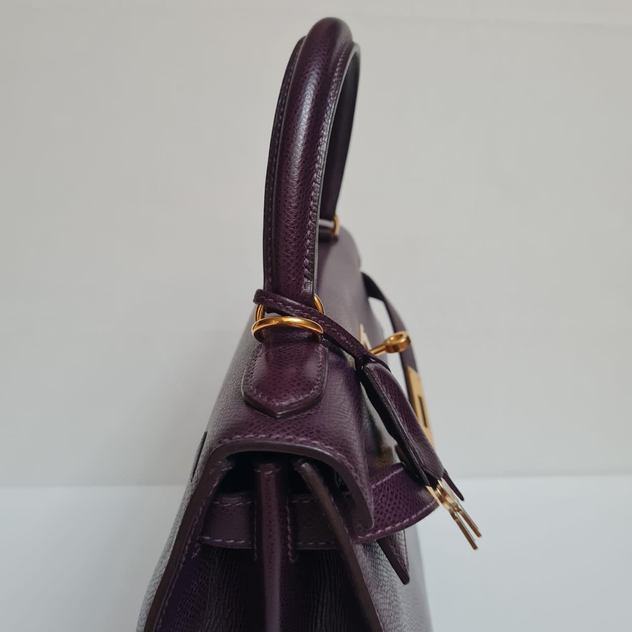 Hermes Raisin Epsom Kelly 28 Bag GHW 3