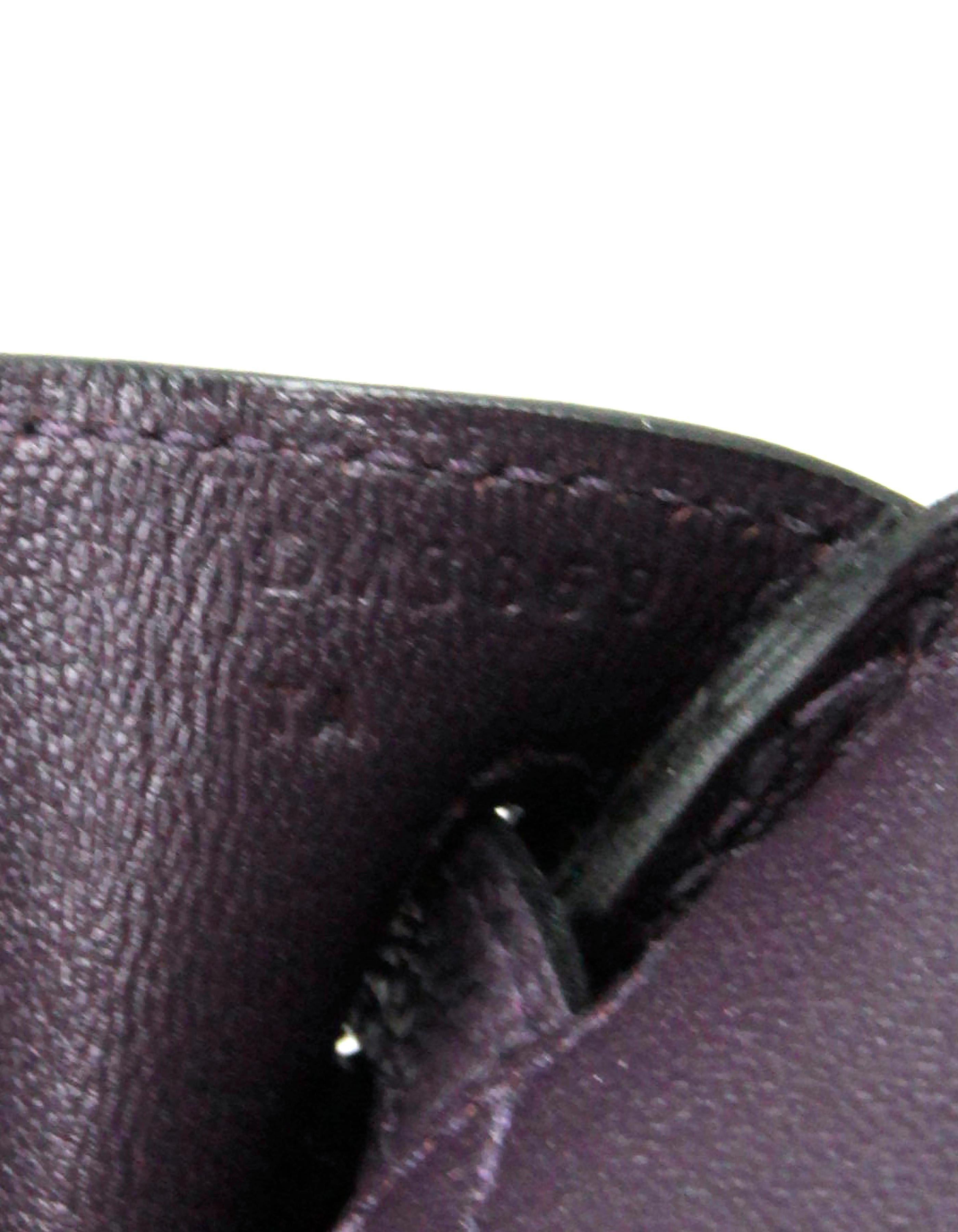 Hermes Raisin Purple Togo Leather 25cm Birkin Bag w/ Box, Dustbag & Raincoat  1