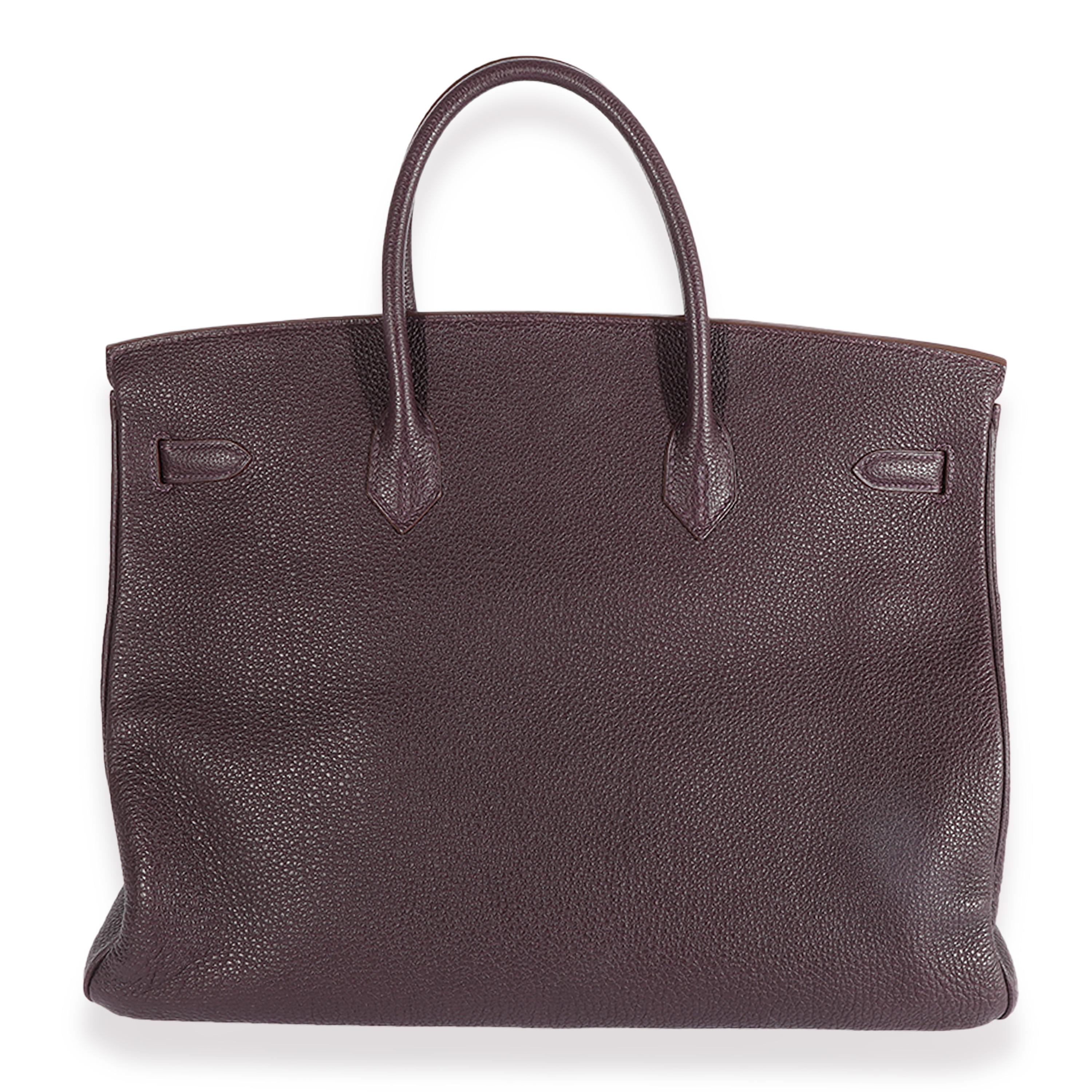 Black Hermès Raisin Togo Birkin 40 PHW